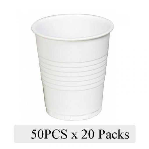 Disposable White Plastic Cup 50pcs x 20