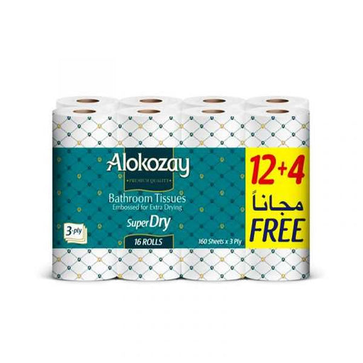 Alokozay Bathroom Tissues 12+4 Rolls