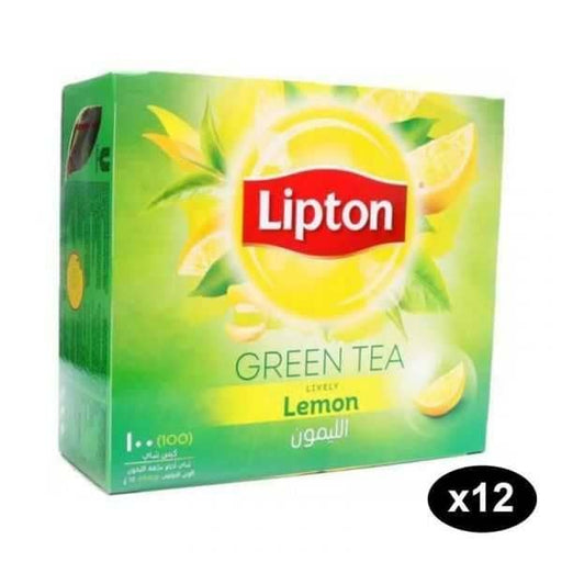 Lipton Green Tea Lemon-100 Tea Bags Pack of 12