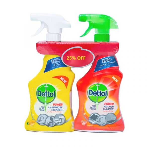 Dettol All Purpose Cleaner 500ml + Kitchen Cleaner 500ml