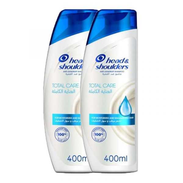 H & S Total Care Anti-Dandruff Shampoo 400mlx2