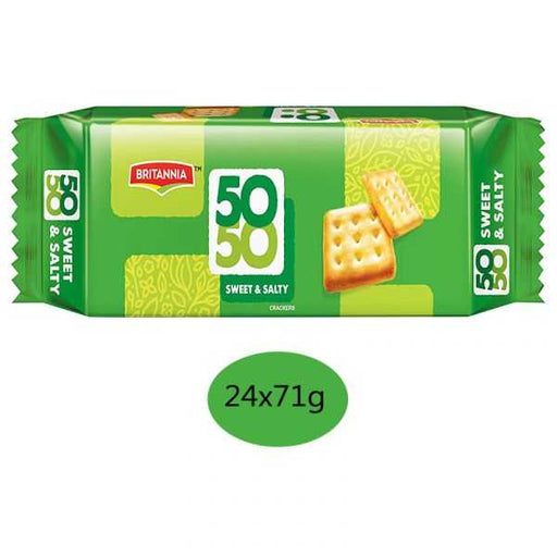 Britannia 50-50 Biscuits 24 x 71g