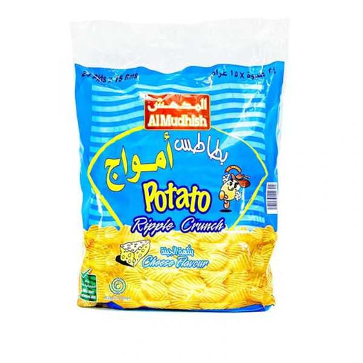 Al Mudhish Amwaj Ripples Crunch Cheese Chips 15 gr x 96