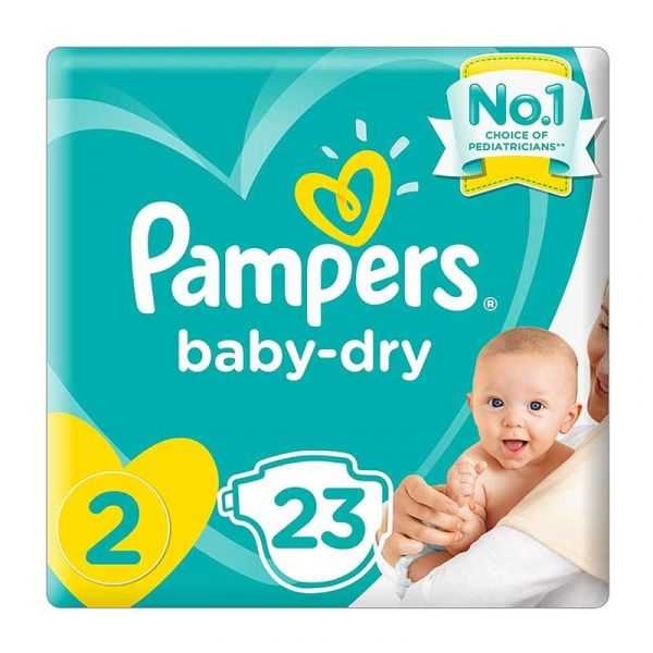 Pampers New Baby-Dry Diapers Size 2, 3-8kg x 6