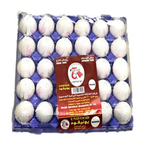 Unifood White Eggs Medium 30p(12 Trays)