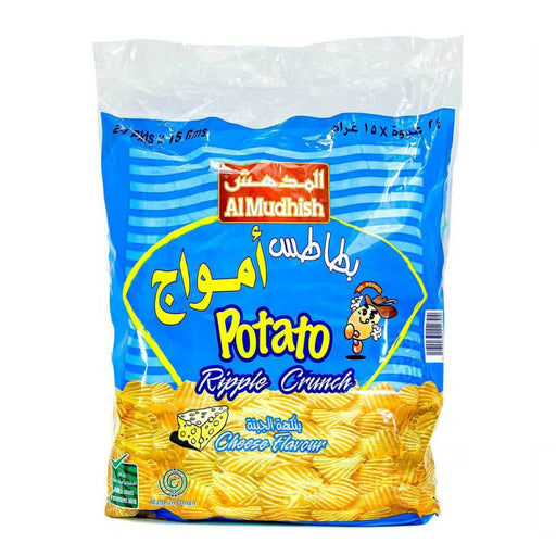 Al Mudhish Potato Ripple Crunch Cheese Flavour 48 x 15g