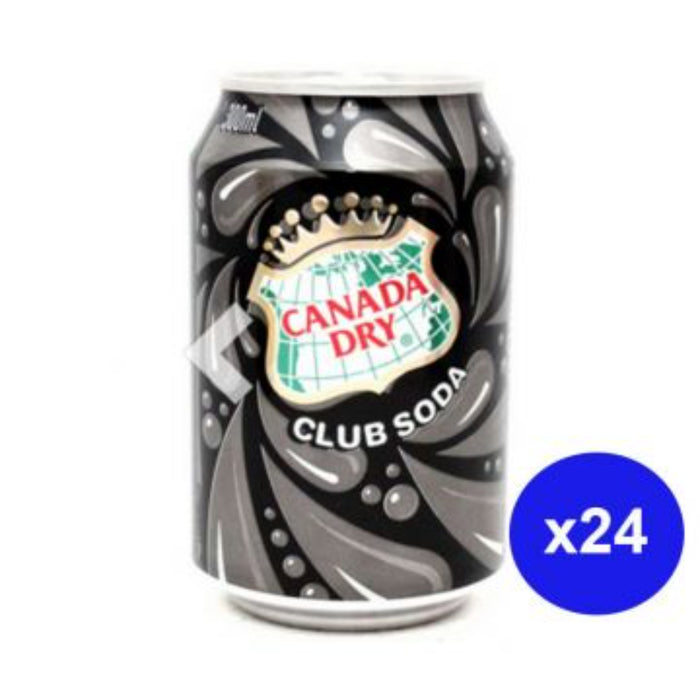 Canada Dry Club Soda Can 24 x 330ml