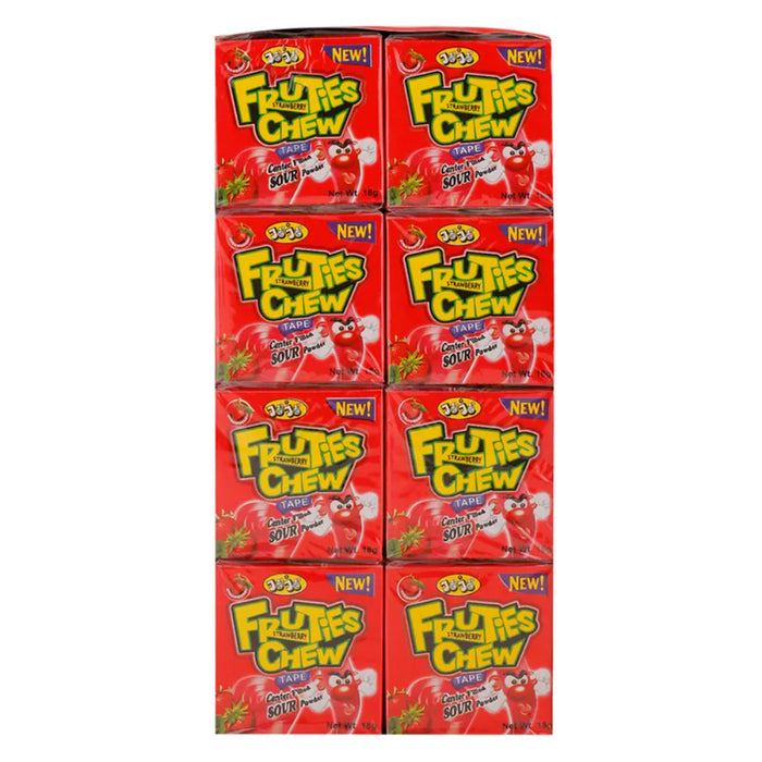 Jojo Frutie Strawberry Flavoured Chew Tape 24 x 18g