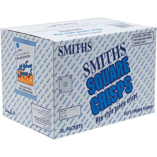 Smiths Salt N Vinegar Square Crisps 50 x 25g