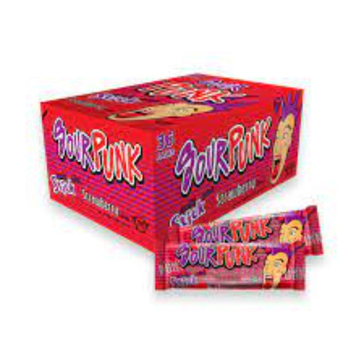 Sour Punk Cany Stick Strawberry Flavour 36 x 20g