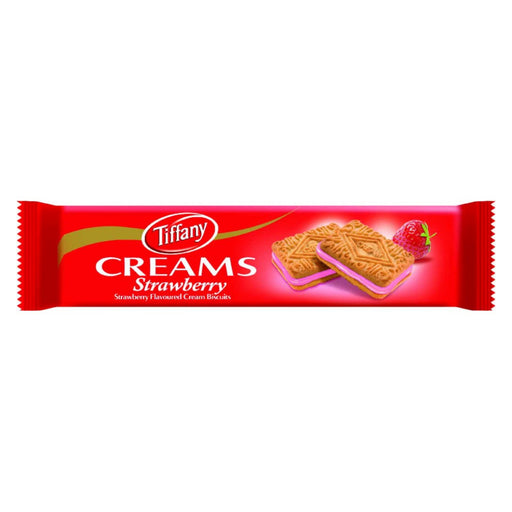 Tiffany Cream Cream Biscuit Strawberry Flavour 24 x 90g