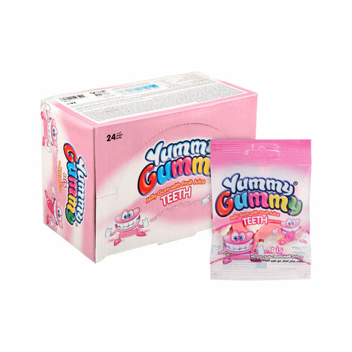 Yummy gummy Jelly gum With Fruit Juice Teeth 24 x 20g