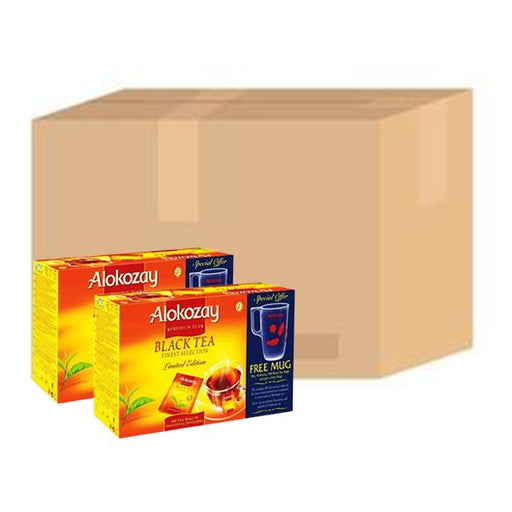 Alokozay Black Tea 100 Tea Bags + Mug x 12