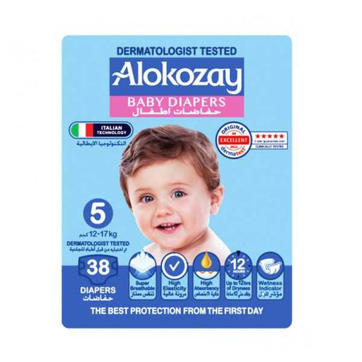 Alokozay Baby Diaper Size 5 (12-17 KG) - 38pcs